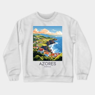 A Pop Art Travel Print of Azores - Portugal Crewneck Sweatshirt